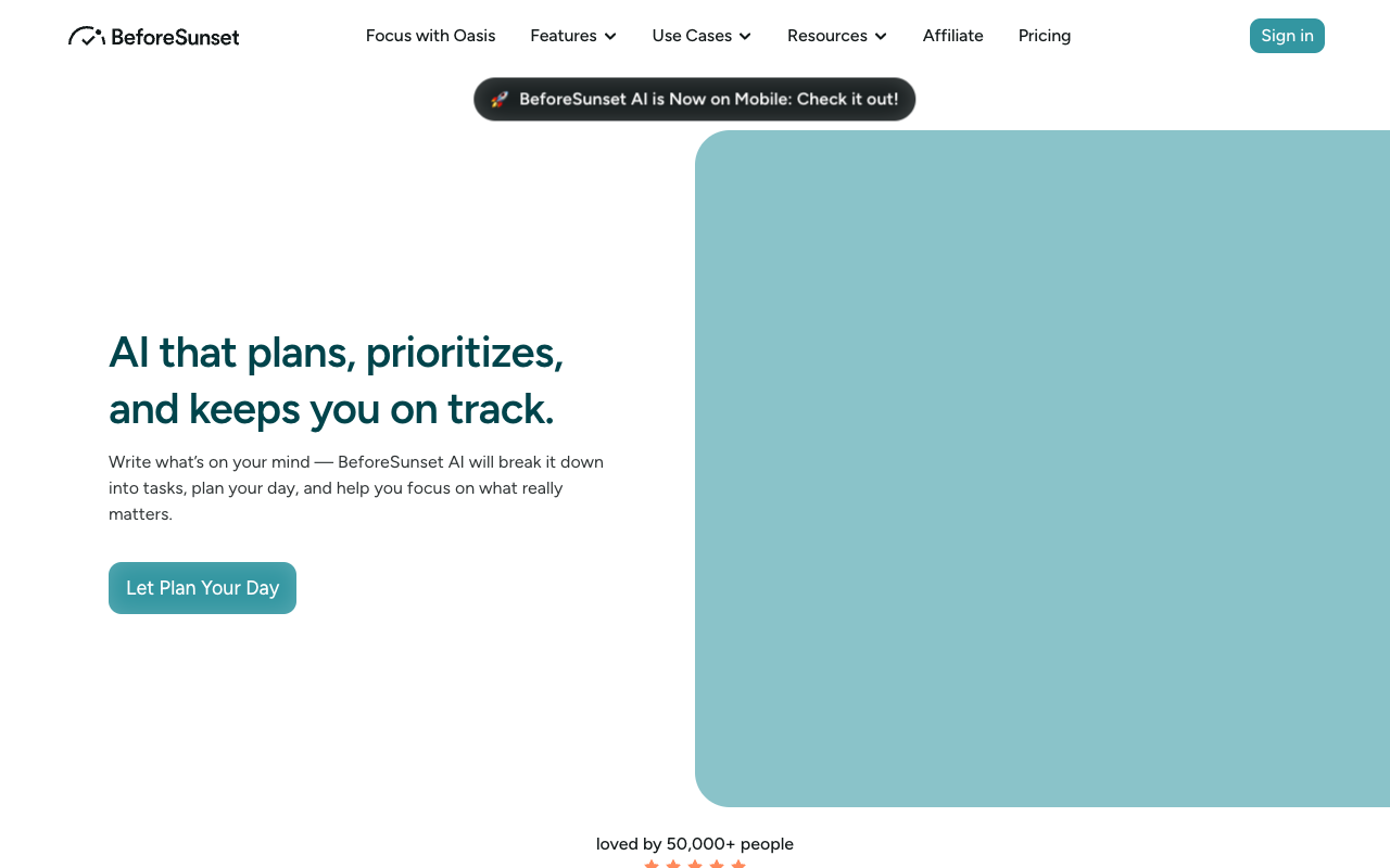 BeforeSunset AI - Your AI-powered Daily Planner