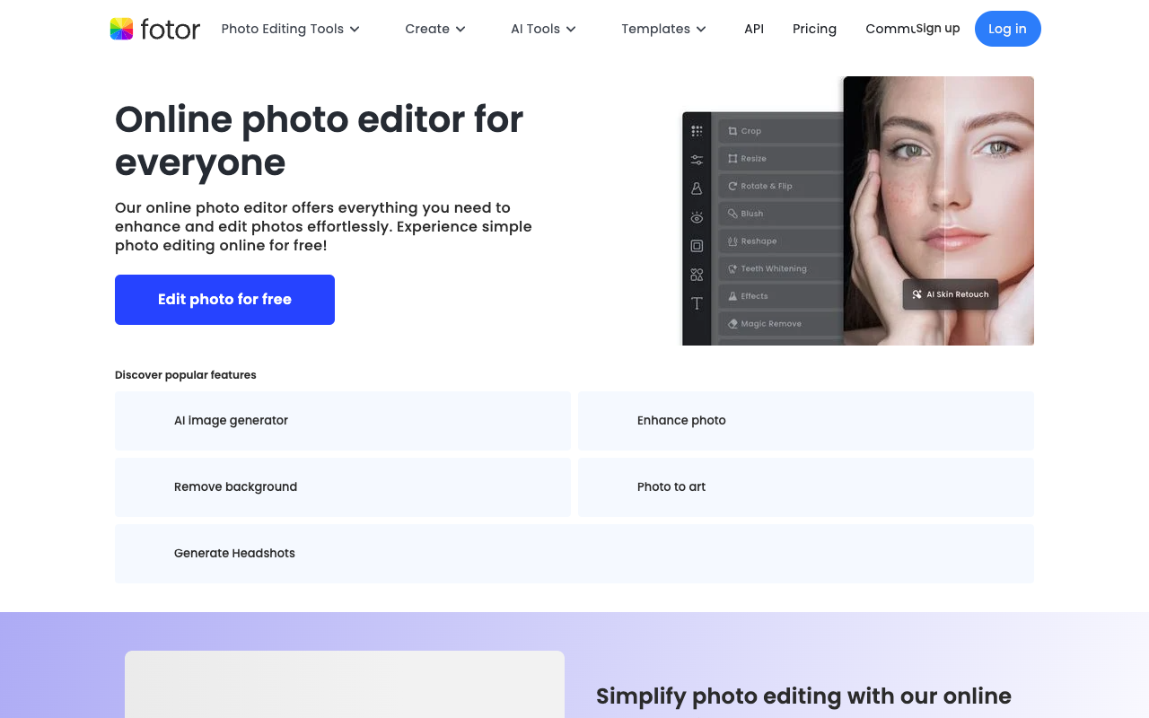 Fotor AI - The ultimate all-in-one AI photo editor, for free
