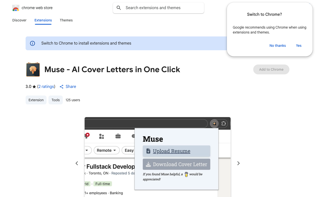 Muse - AI Cover Letters in One Click