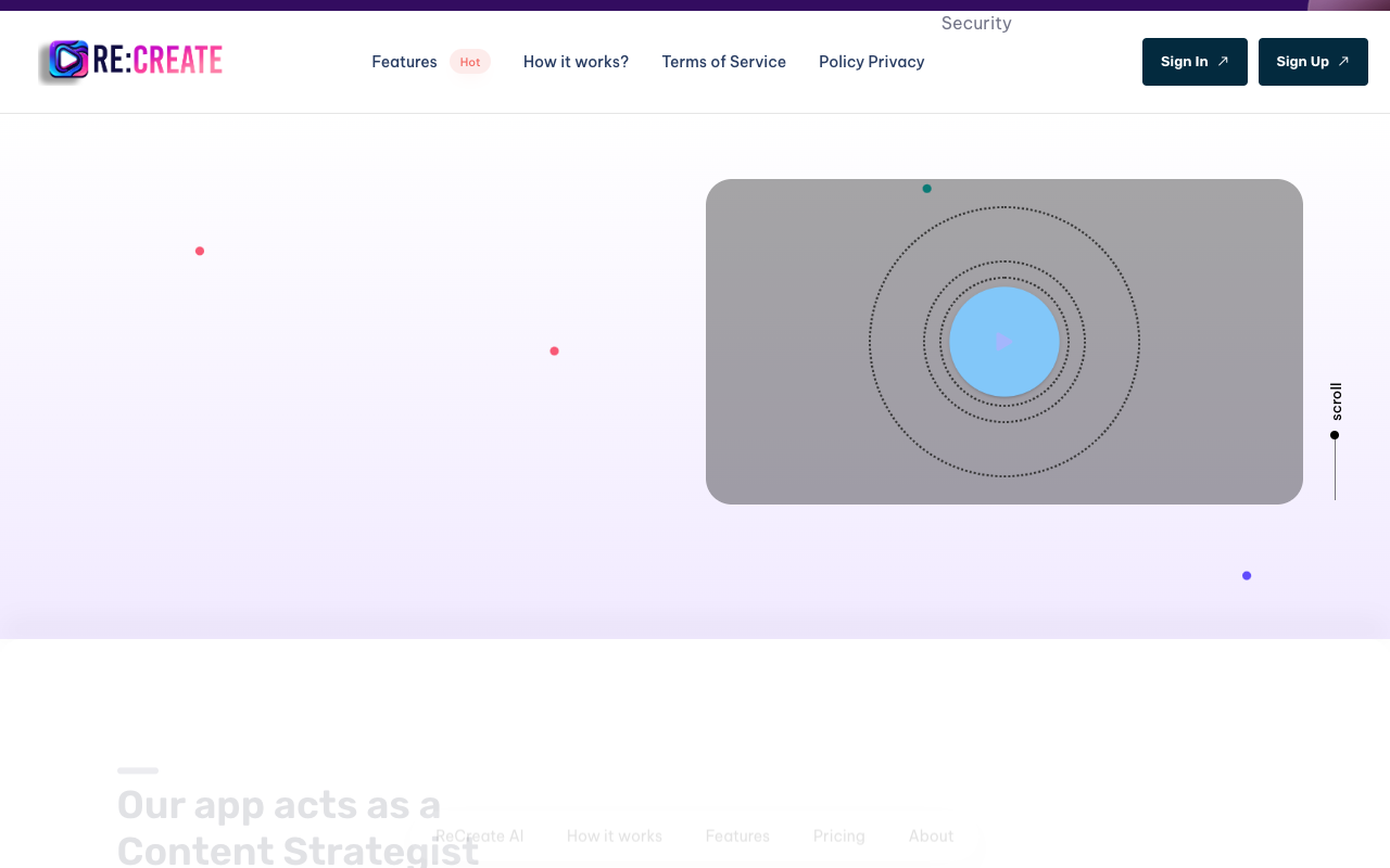 RE:Create Video - AI-Powered Content Creation: Your Shortcut to Viral Videos!