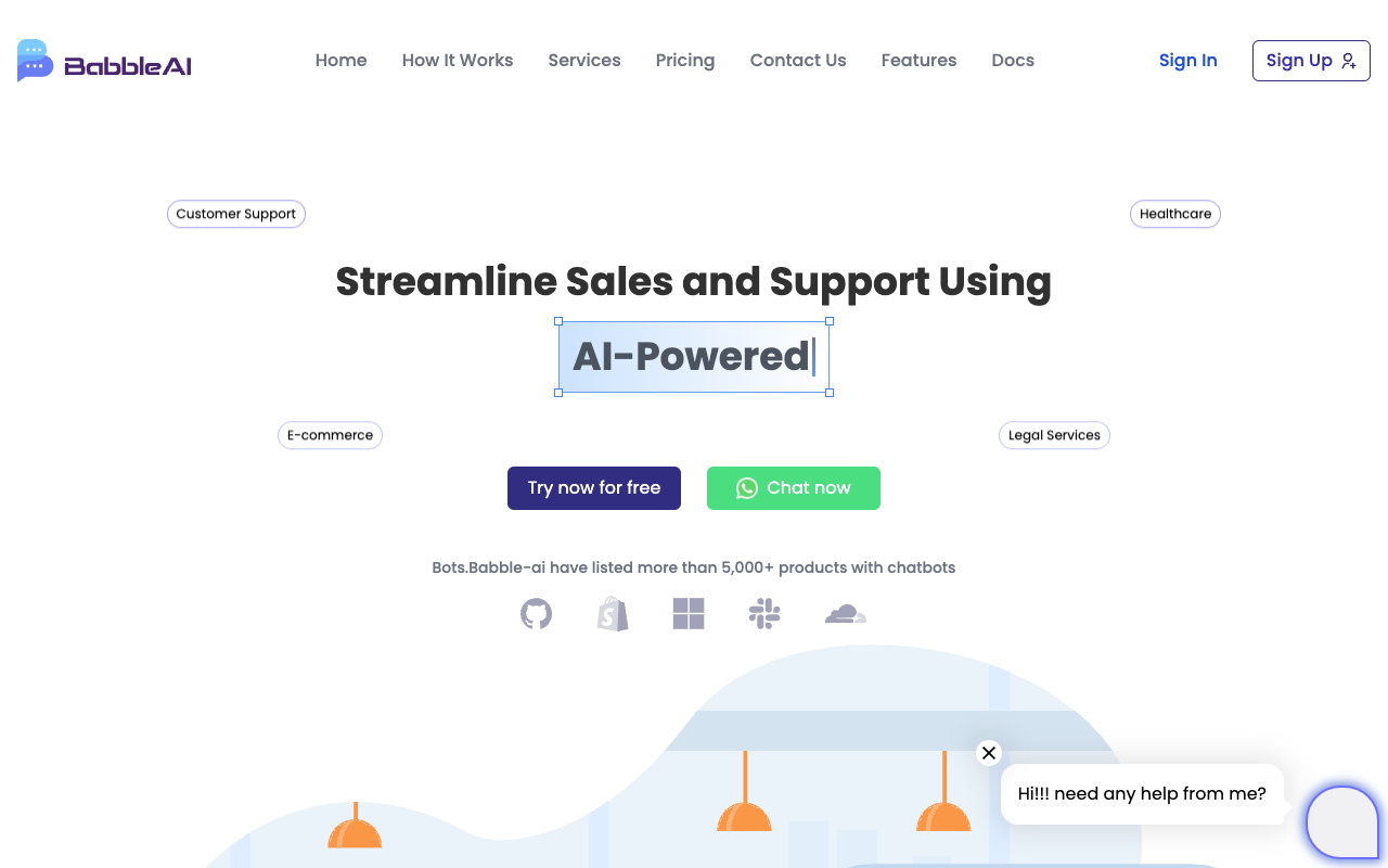 Babble-AI - AI powered chatbots for customer support