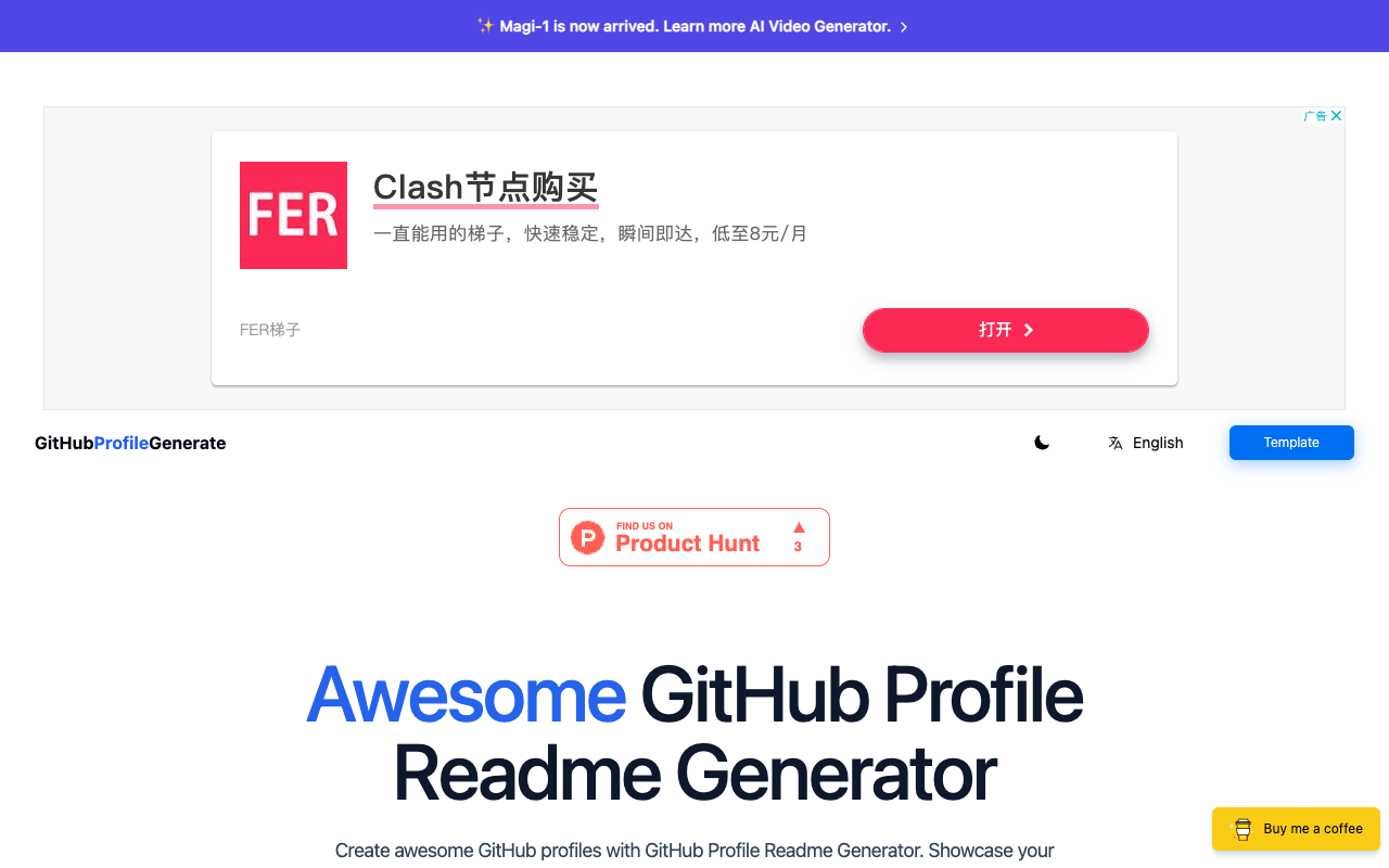 GitHub Profile Readme Generator - Create an Awesome GitHub Profile README, Over 300 Templates