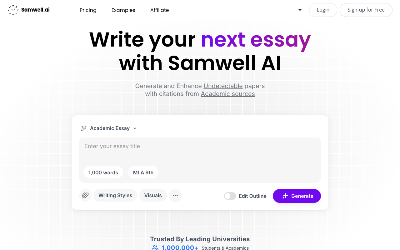 Samwell.Ai - Empowering your academic excellence with AI