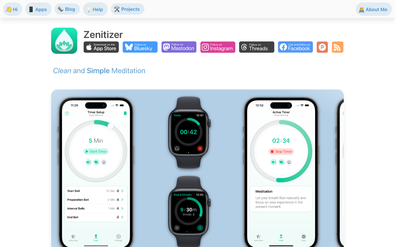 Zenitizer - Distraction-Free Meditation Timer for Apple Devices