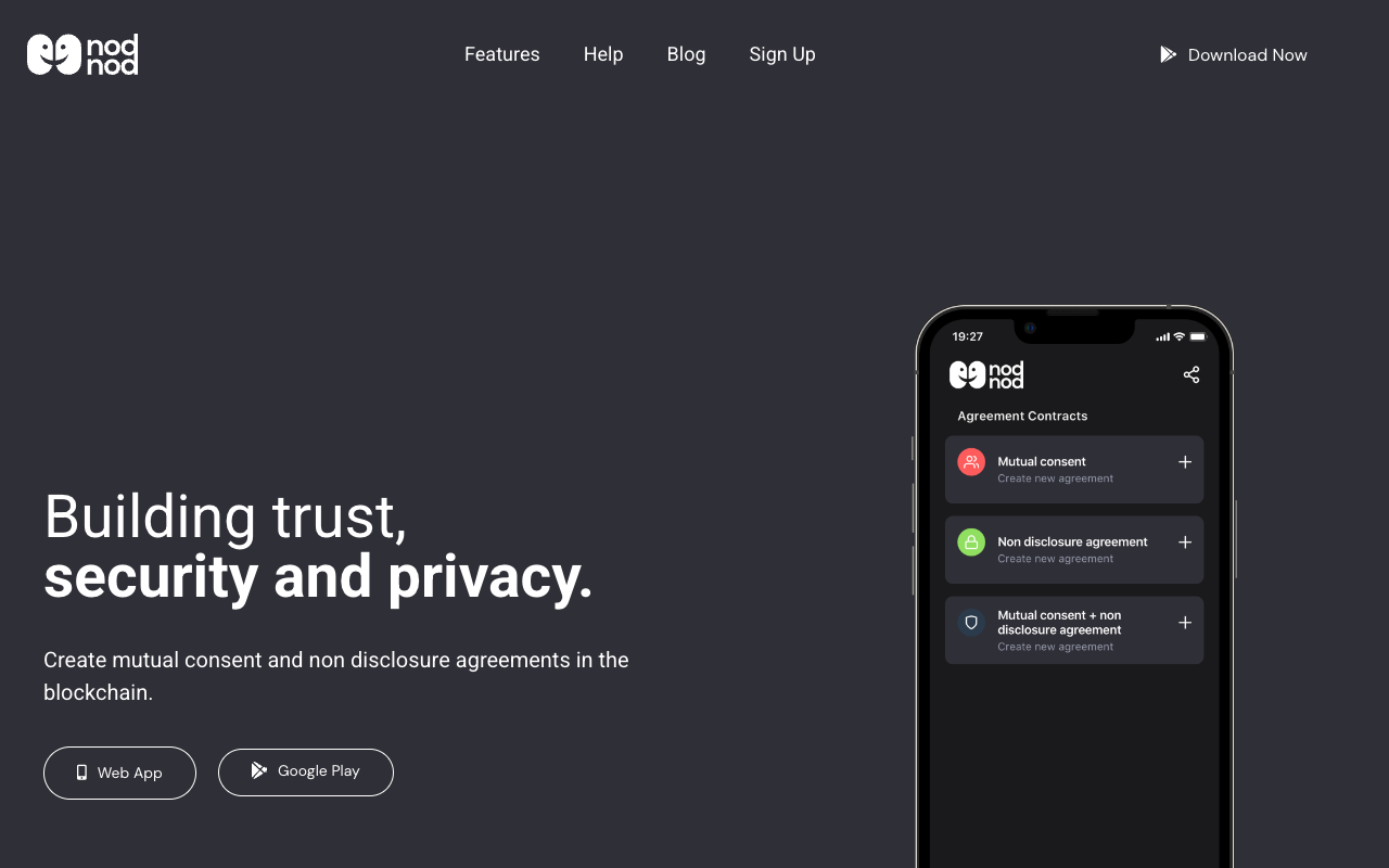 NodNod - Revolutionizing Agreement Creation and Management with Smart Contracts and Blockchain