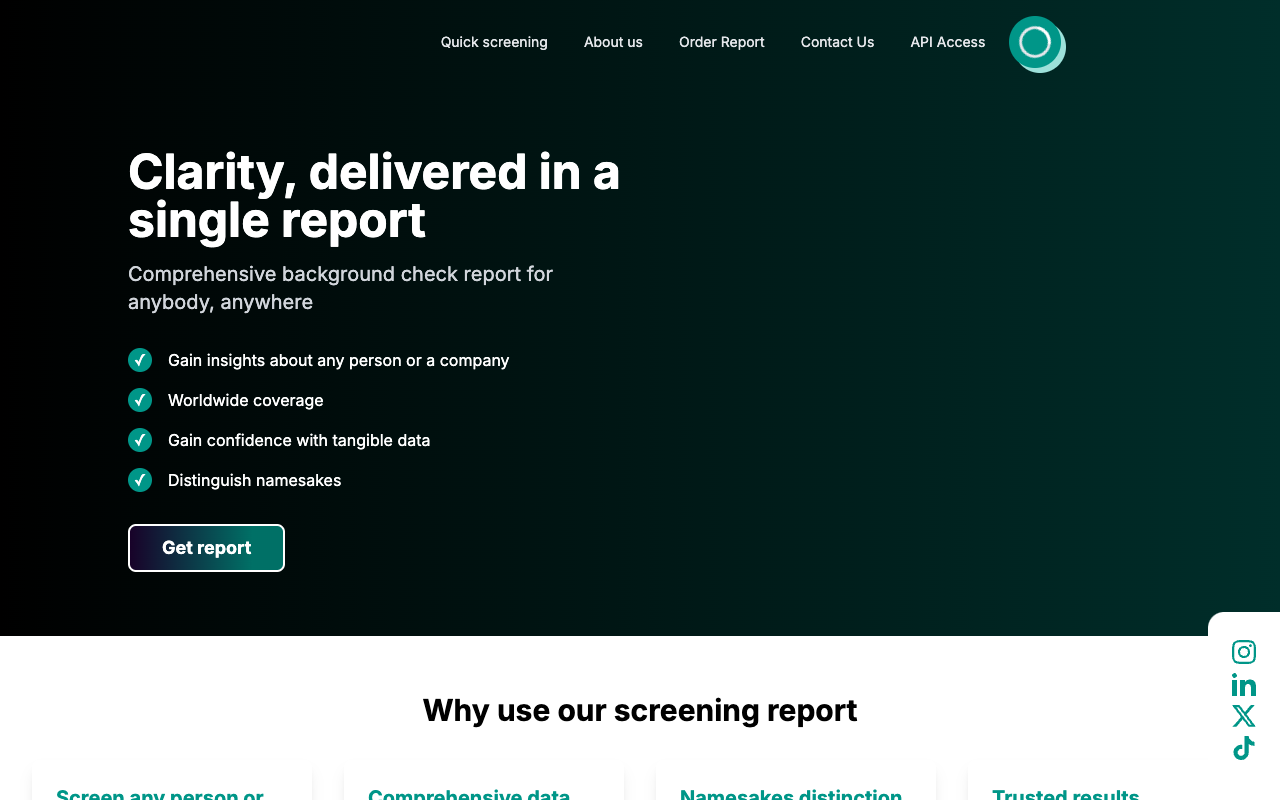 Adversea - AI-powered background check platform