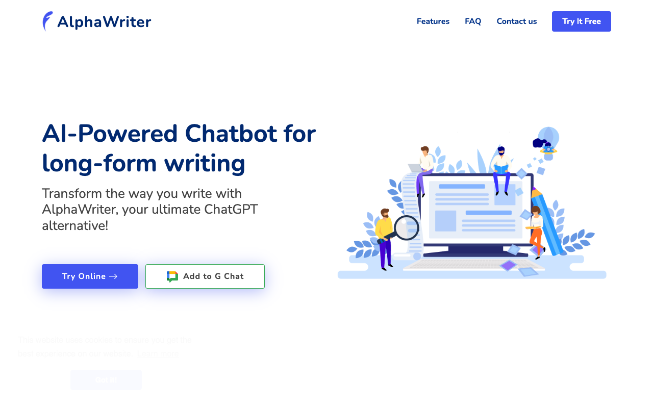 AlphaWriter - Transform the Way You Write with an AI-powered ChatGPT Alternative