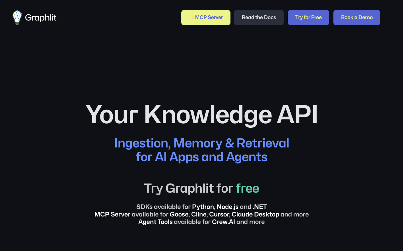 Graphlit - API for LLM-enabled knowledge ingestion and retrieval