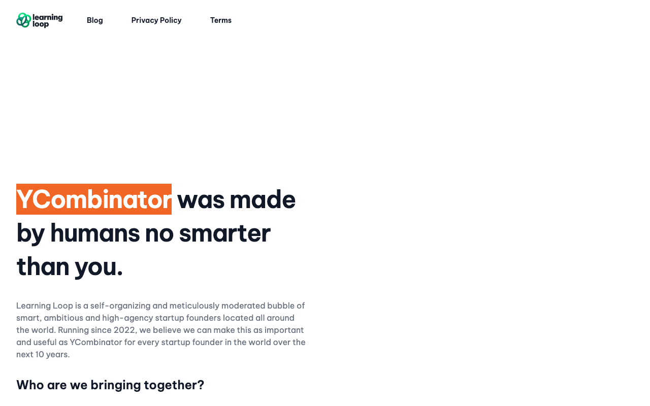 Learning Loop - A peer-to-peer residency for the elite tech founders