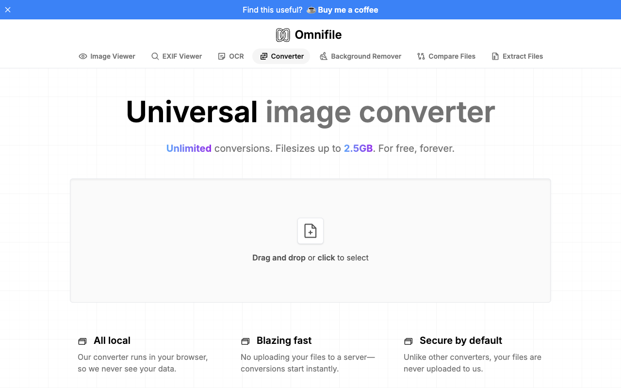 Omnifile Background Remover - Unlimited background removal in your browser