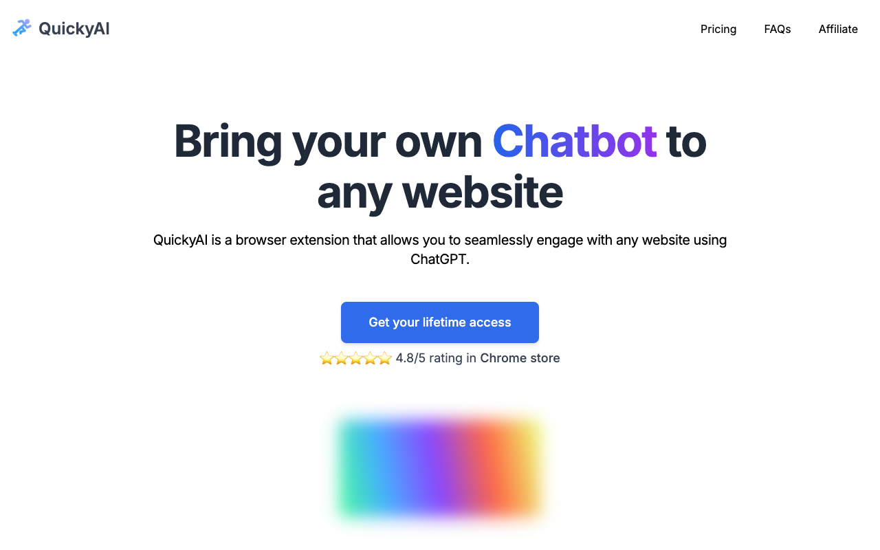 Quicky AI v2 - Your shortcut to ChatGPT on any website
