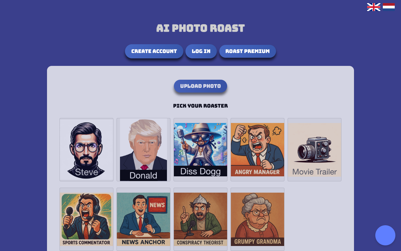 Roast My Photo - Get Your Photos Critiqued by an AI Celebrity