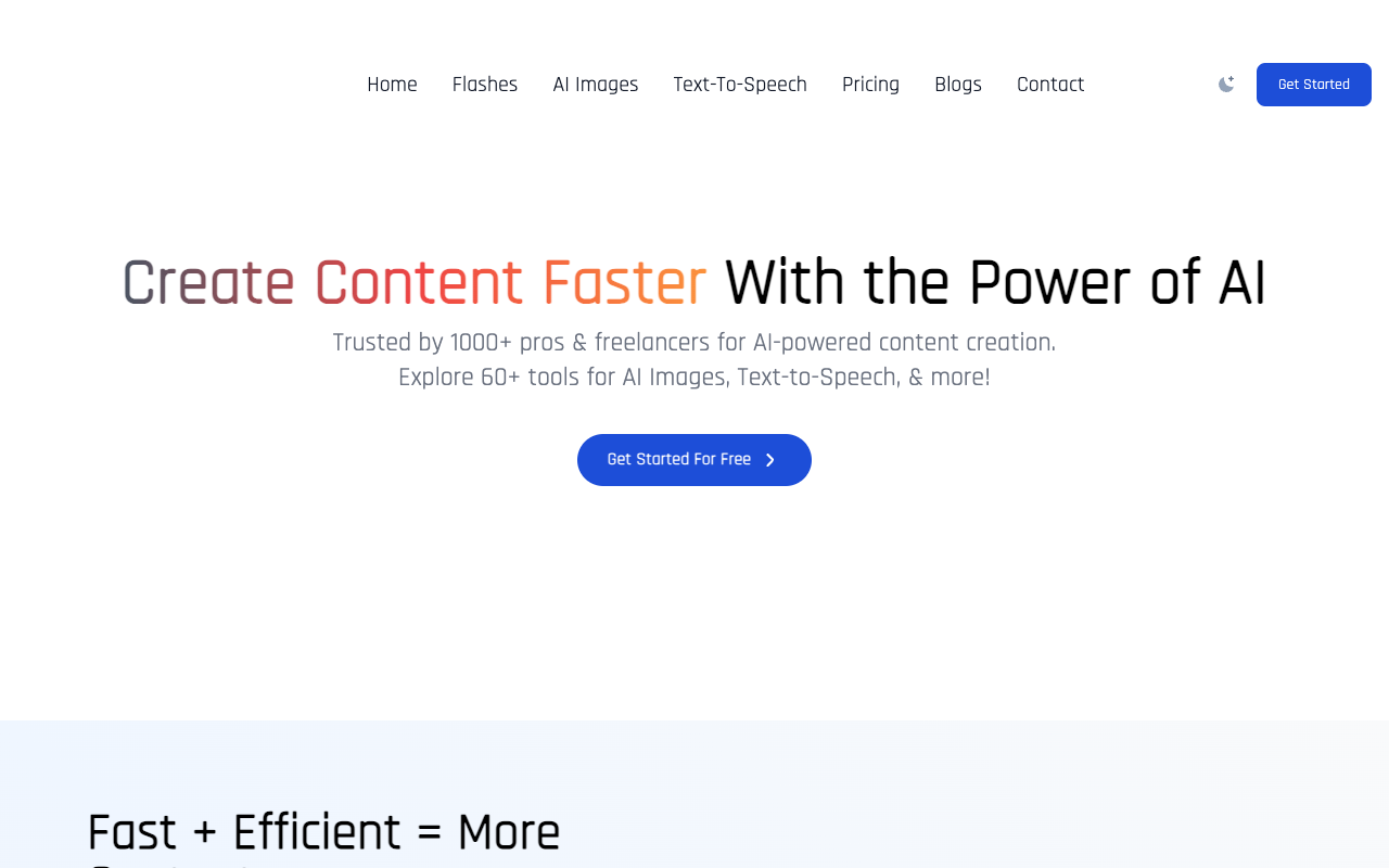 Content Flash AI - Generate Amazing Content And AI Images In Seconds!