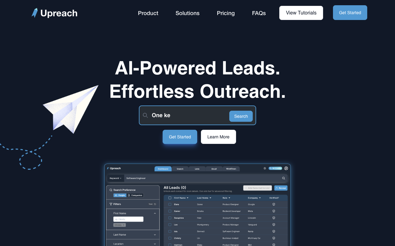 Upreach - AI-powered leads, effortless outreach