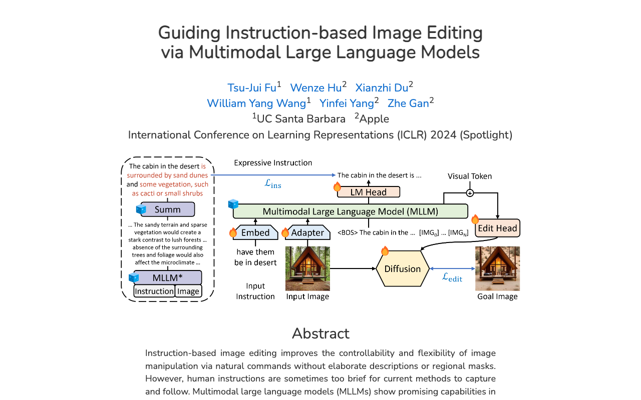 Apple MGIE - AI Image Tool for Descriptive Image Edits