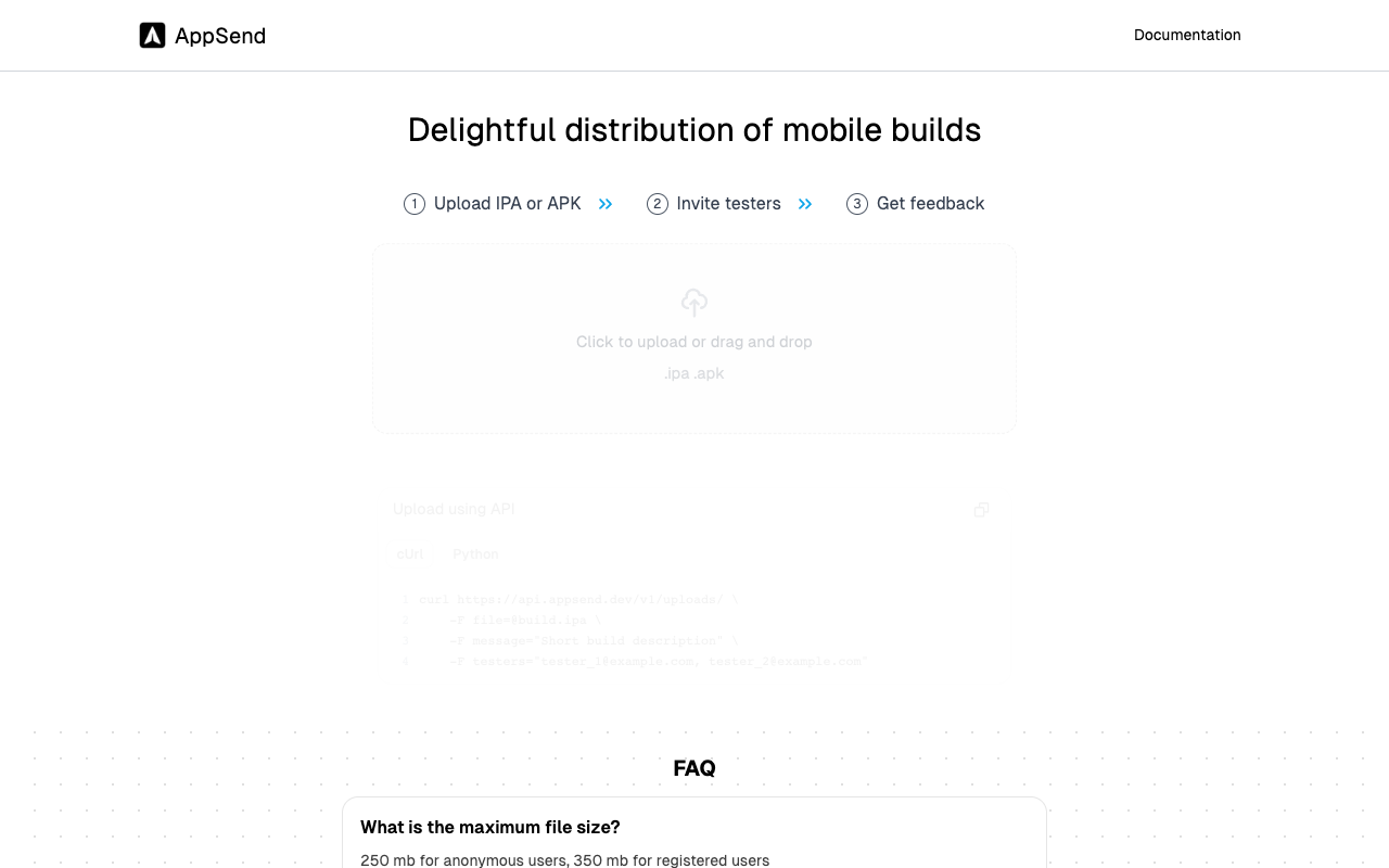 AppSend - Delightful distribution of mobile builds (Free)