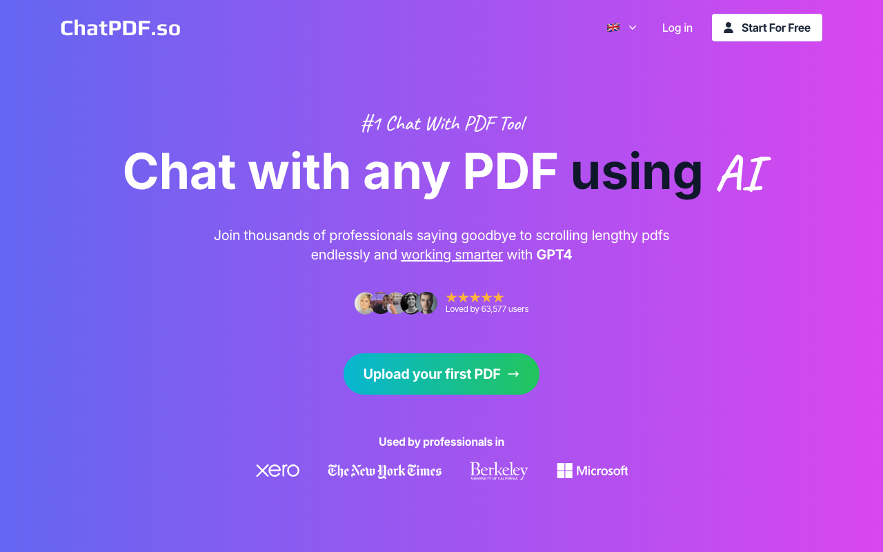 ChatPDF.so - Chat with your data using AI