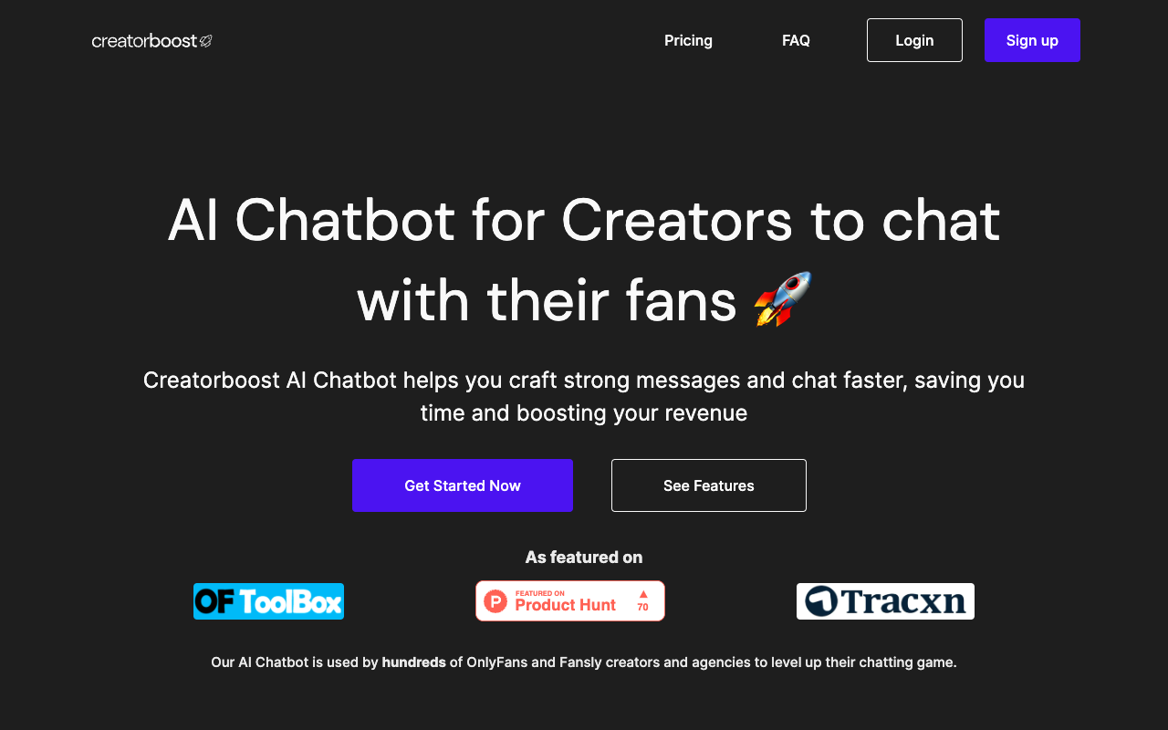 Creatorboost - AI Chatbot for OnlyFans and Fansly Creators