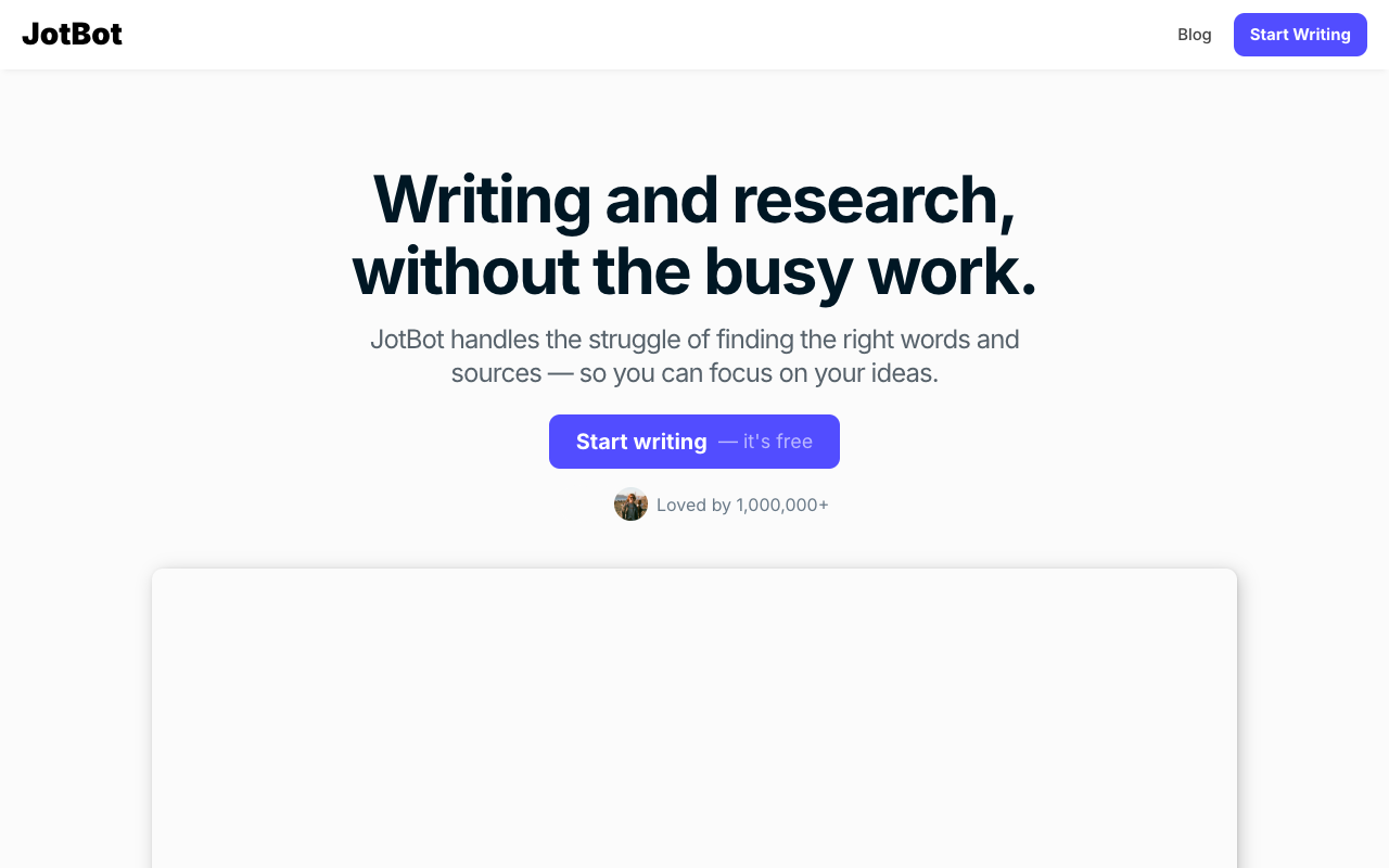 JotBot - A document assistant that helps you write better, faster AI Writing