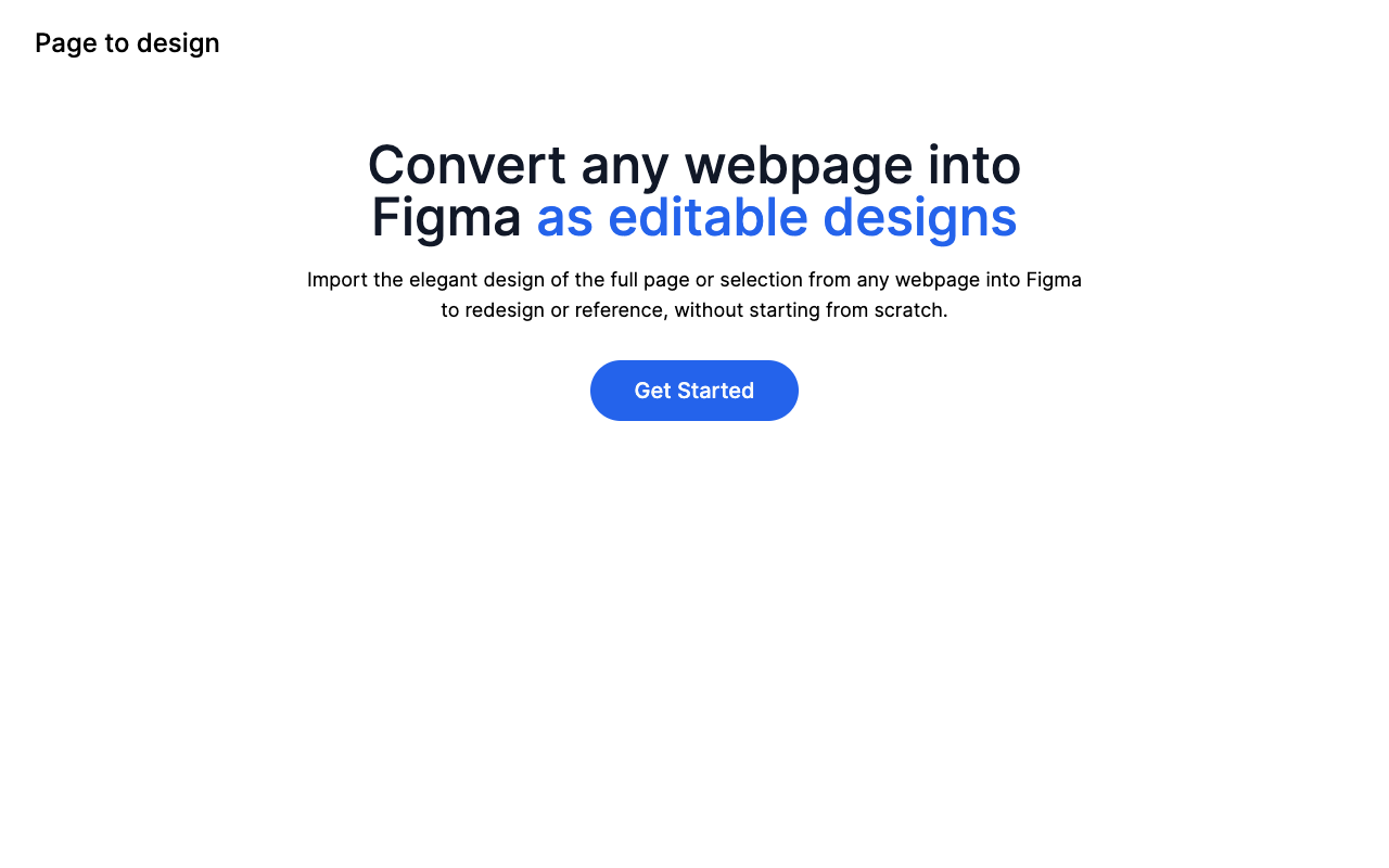 Page to Design - Convert Webpages into Editable Figma Designs