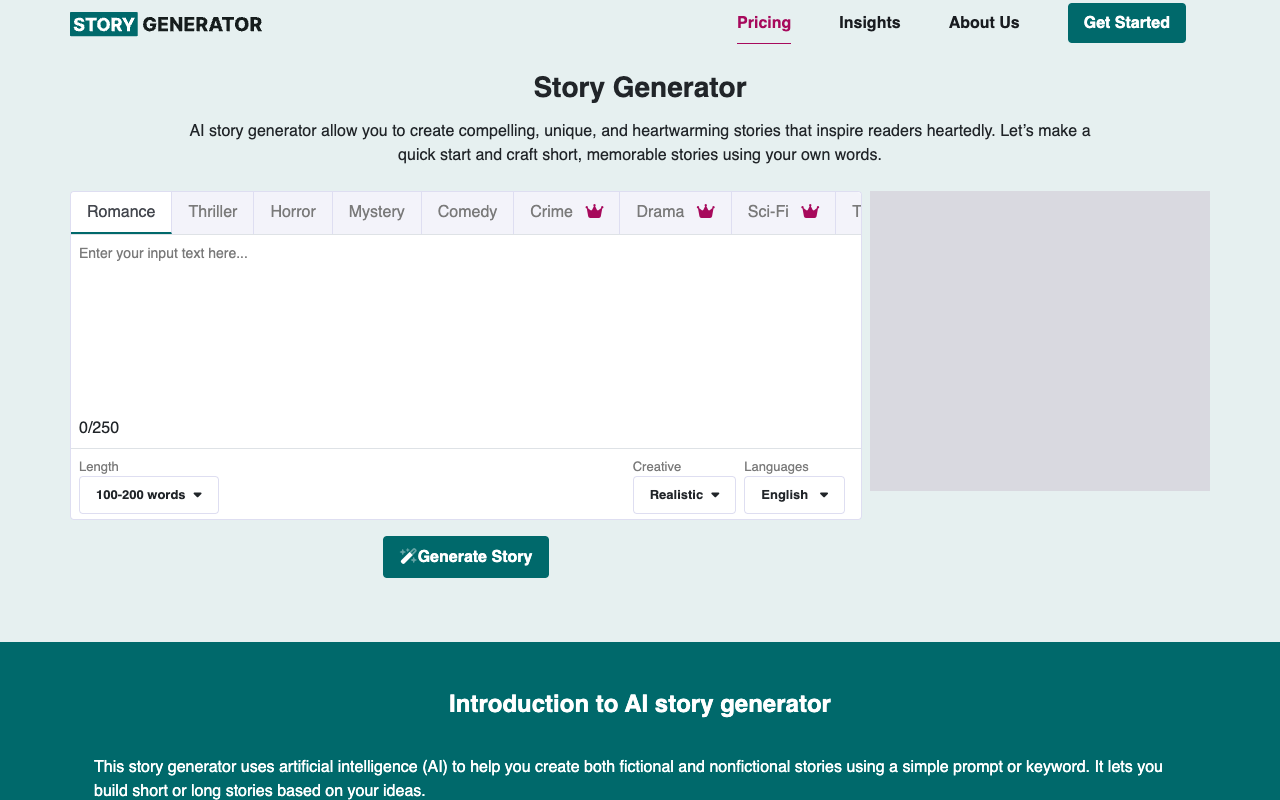 AI Story Generator - Create Compelling Stories with AI