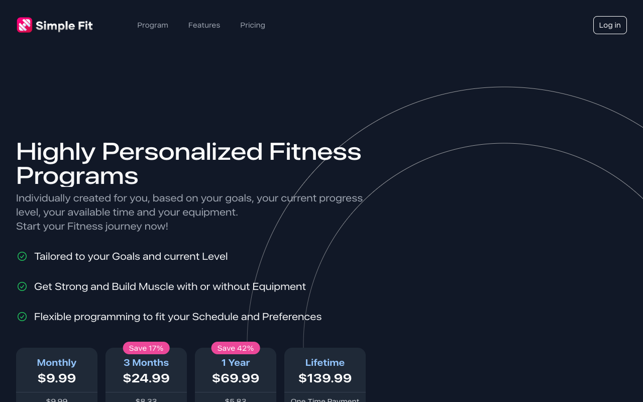 SimpleFit: Your Personalized AI-Powered Workout Program