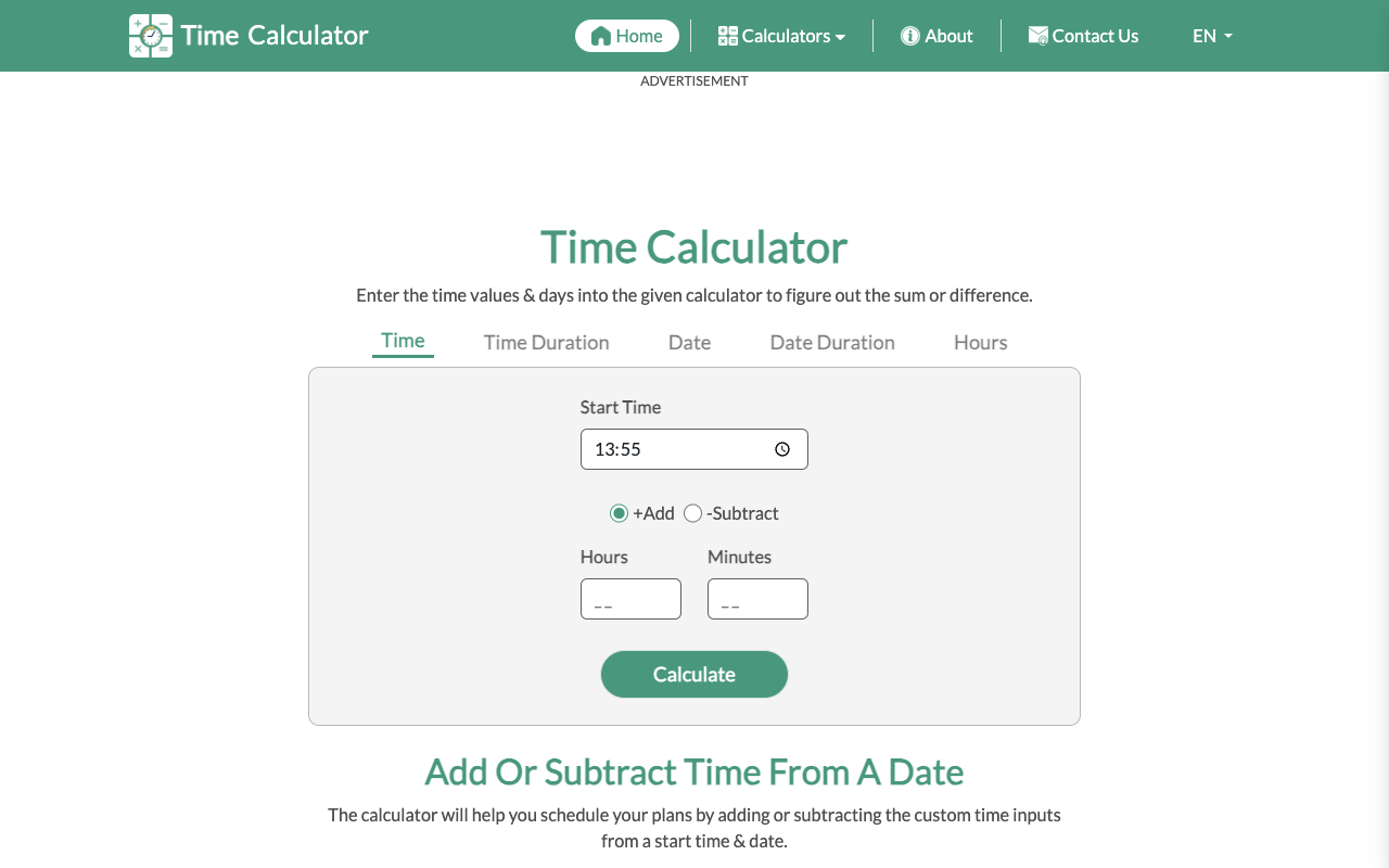 Time Calculator - Streamline Your Time Management with Precision
