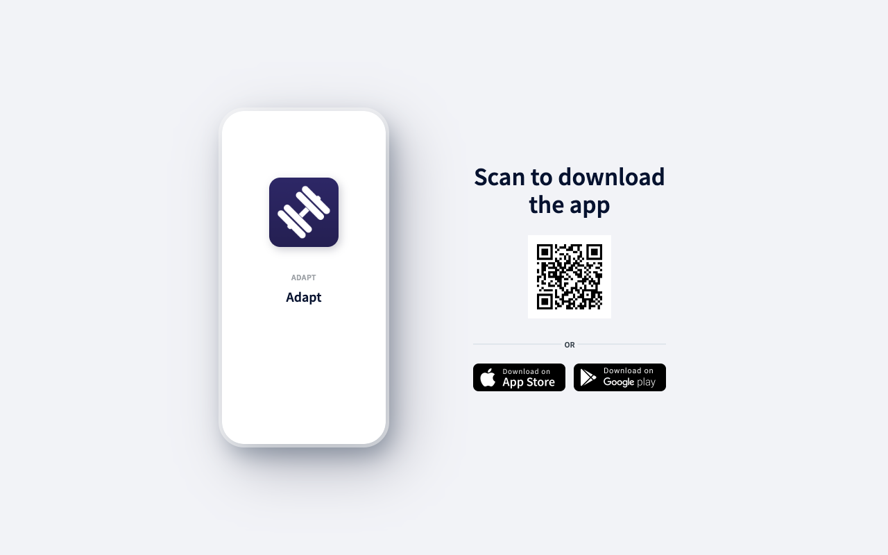 Adapt - Your Smart, Science-Based, Digital Personal Trainer