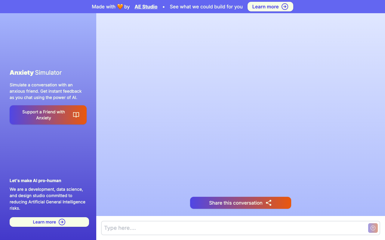 Anxiety Simulator - Simulate messaging a friend with anxiety and get feedback