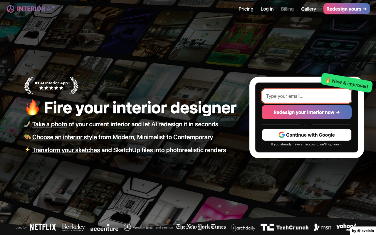 Interior AI - Redesign your interior in seconds using AI