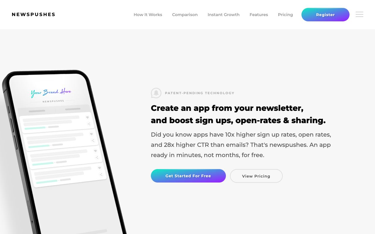 Newspushes - Convert Your Newsletter Into An App Technology Marketing