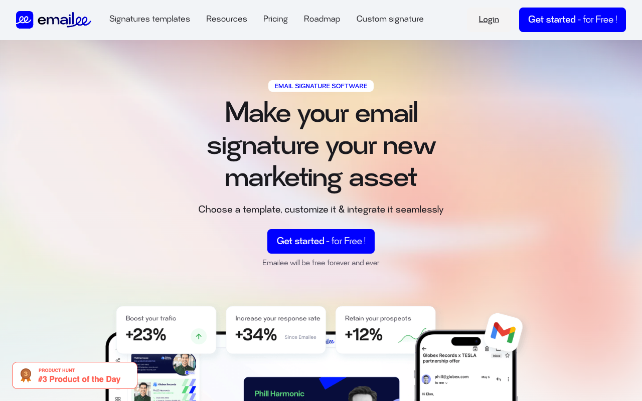 Emailee - Say goodbye to your boring email signature