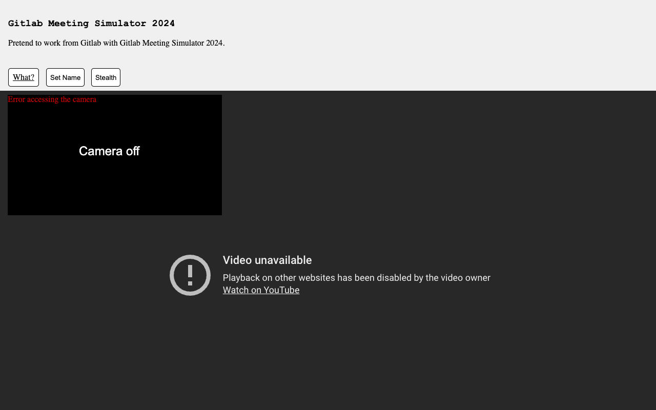 Gitlab Meeting Simulator 2024 - Pretend to work from Gitlab Productivity