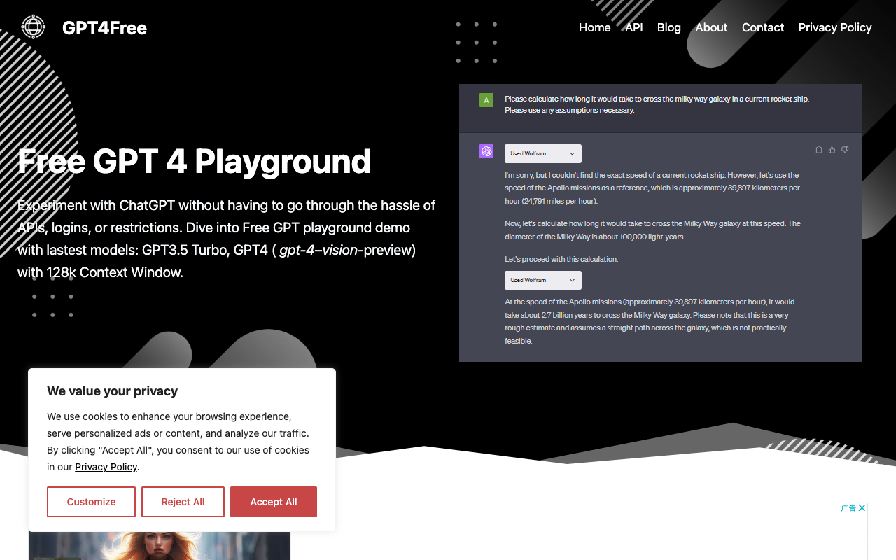 GPT4Free - ChatGPT without APIs, logins, or restrictions