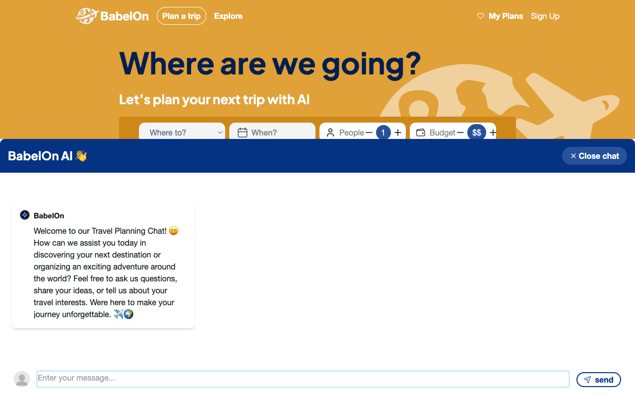 BabelOn - Plan your perfect trip in seconds with AI!