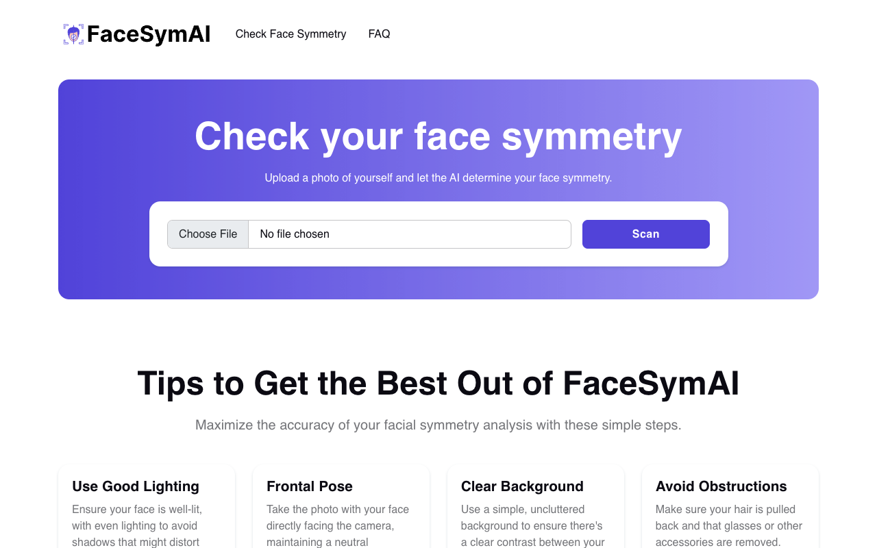 FaceSymAI - Analyze your facial symmetry with AI