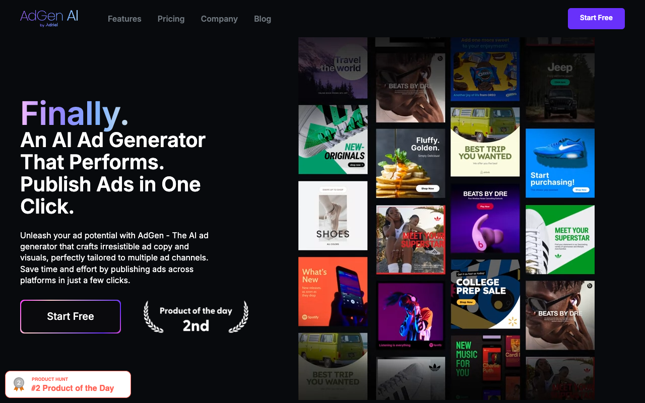 AdGen AI - Streamline Ad Creation with AI Technology