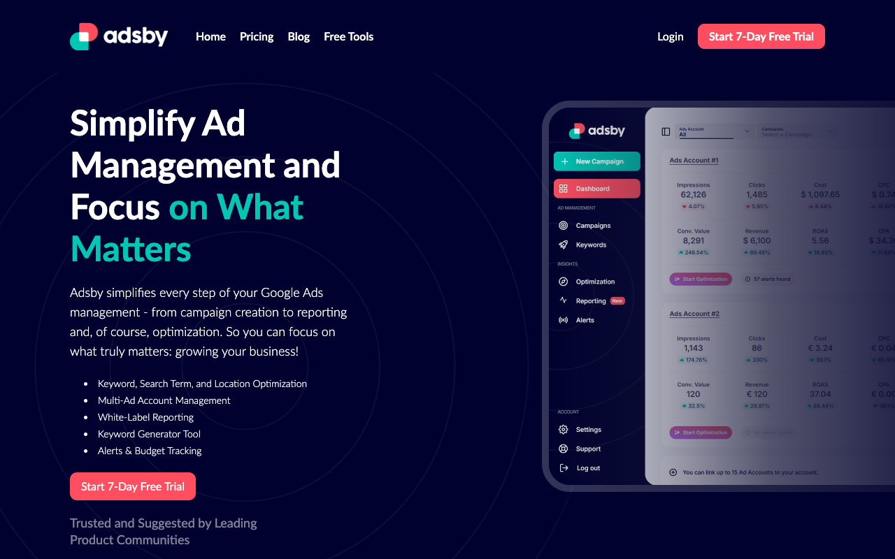 Adsby - Elevate Your Search Ads with AI Co-Pilot AI Marketing