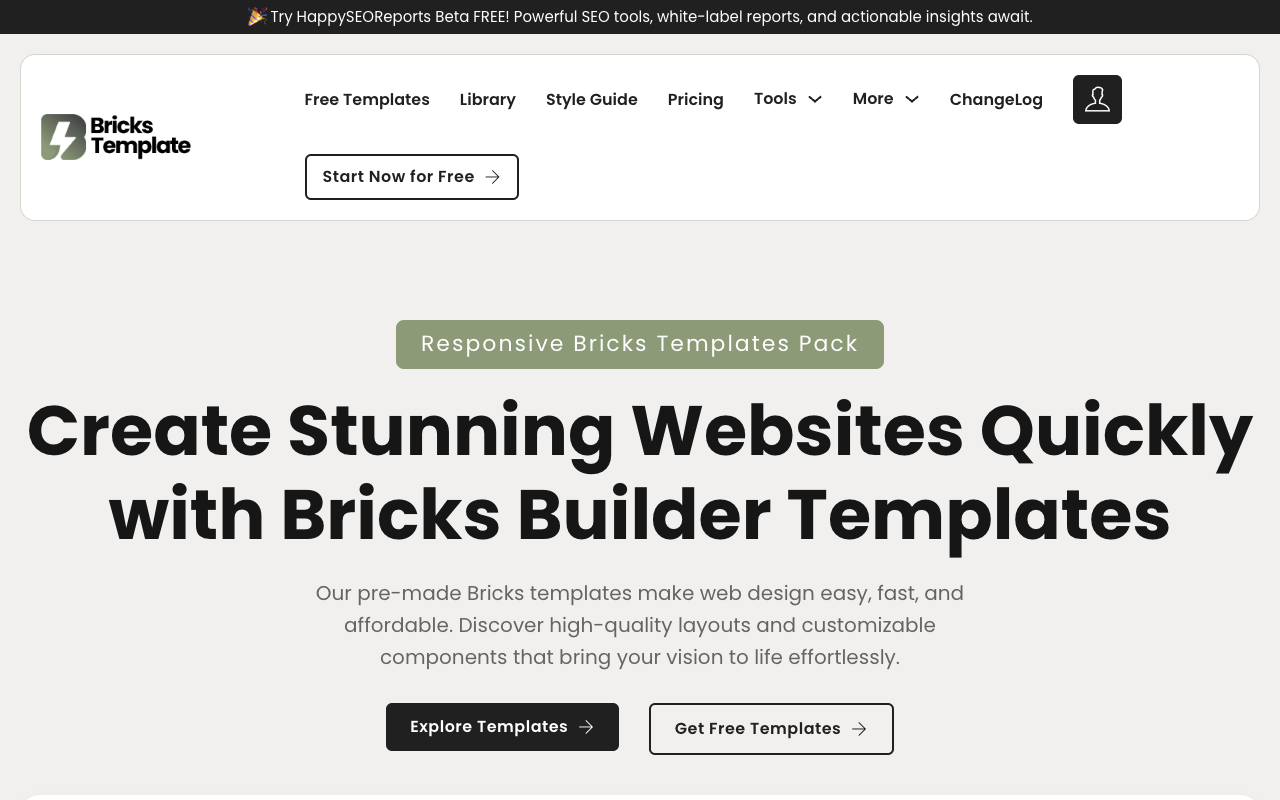 BricksTemplate - Responsive Template Collection For Bricks Builder