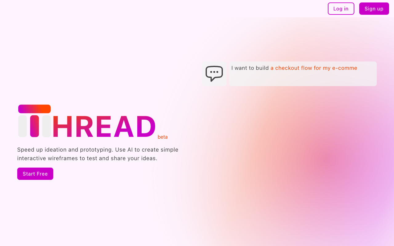 Thread - Instantly Transform Your Ideas into Wireframes for Your App