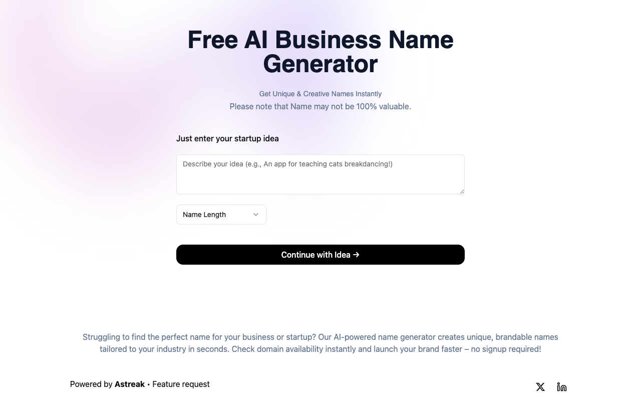 Phec - Get Unique Name for Your Business with AI