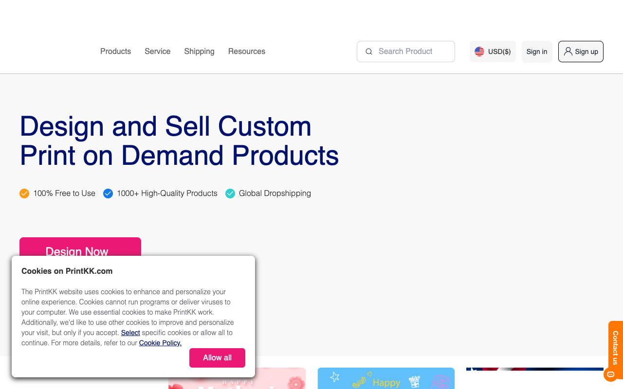 PrintKK: Create and Sell Custom Products with Print-on-Demand Dropshipping