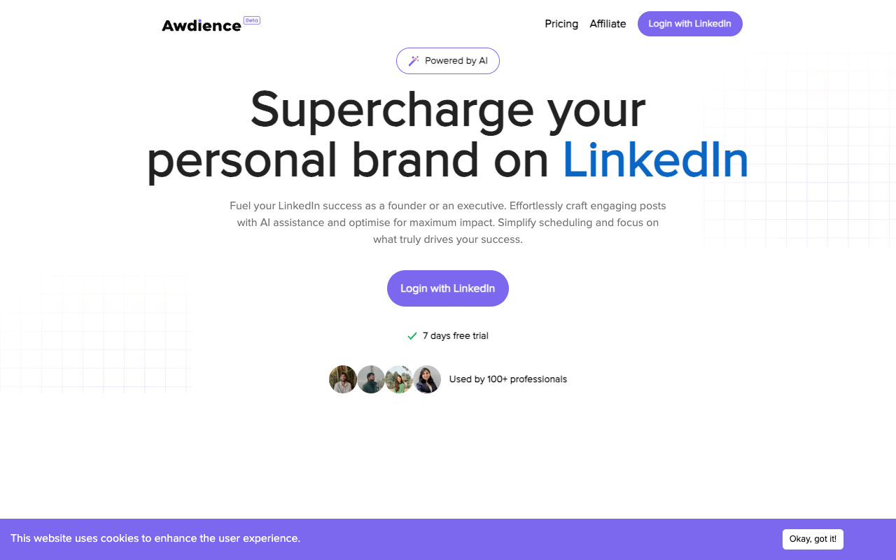 Awdience - Supercharge your personal brand on LinkedIn