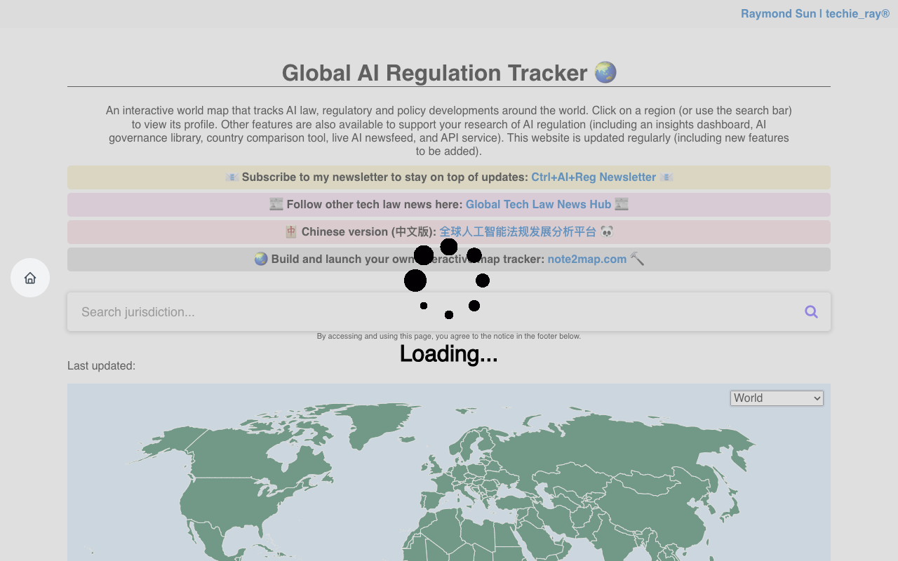 Global AI Regulation Tracker - Tracking AI Regulations Around the World