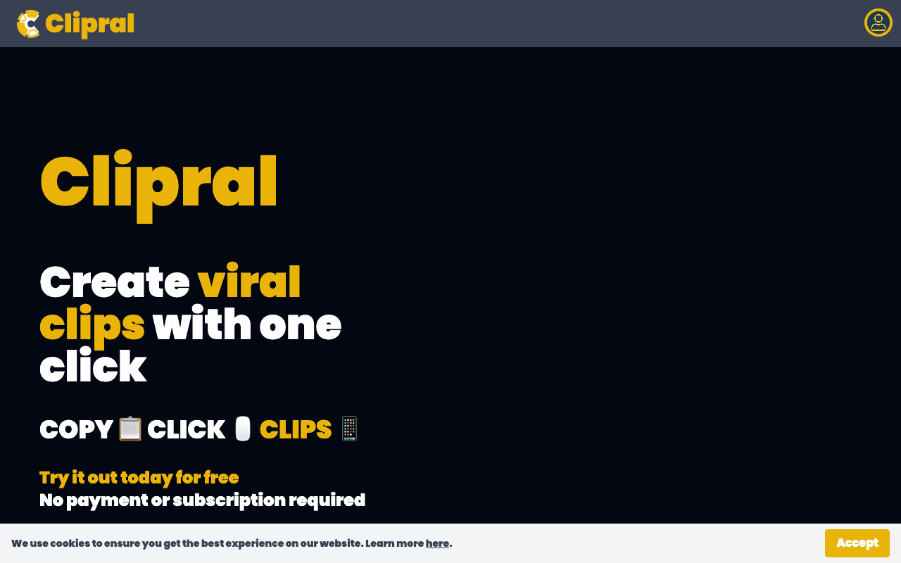 Clipral - AI Viral Clip Creator AI Video