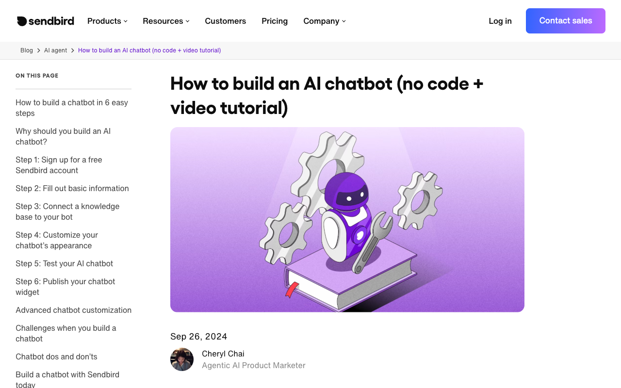 Sendbird AI chatbot - Create an AI chatbot for your website in minutes