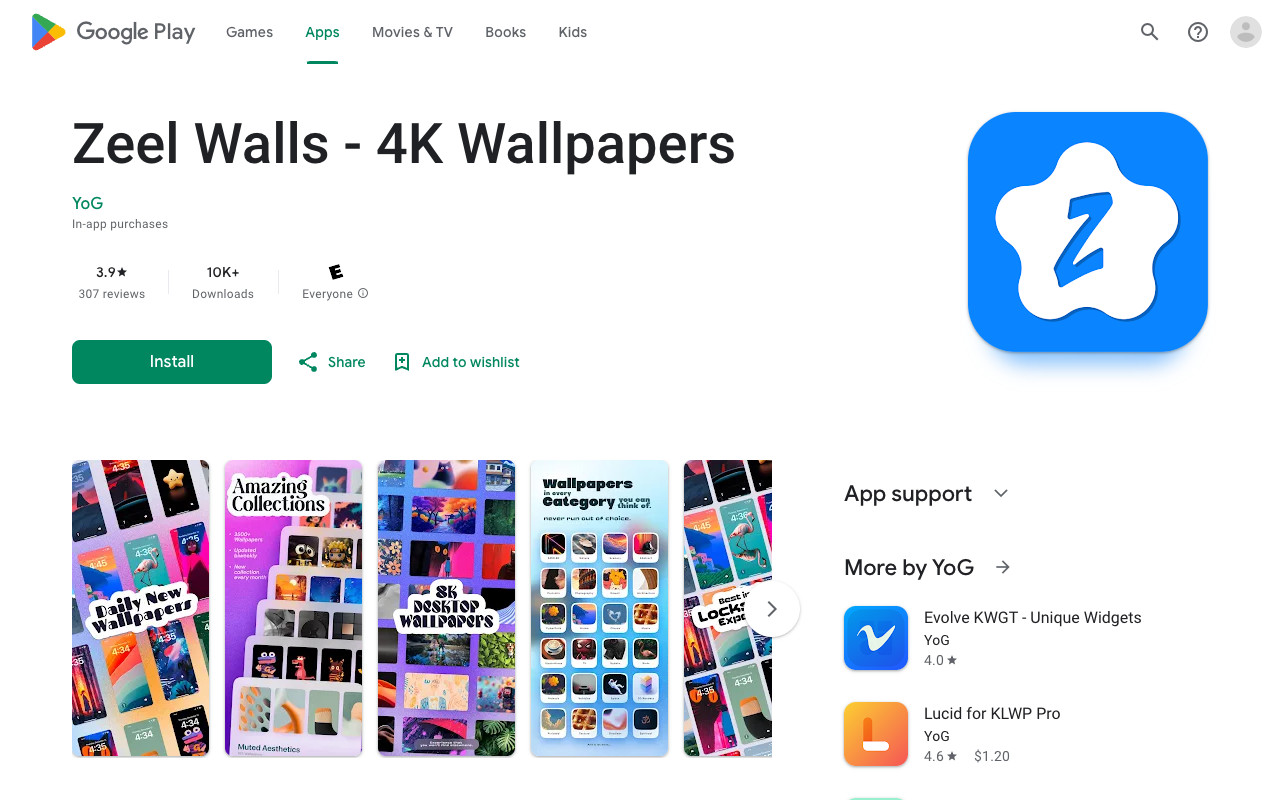 Zeel Walls - Unique AI wallpaper app for Android