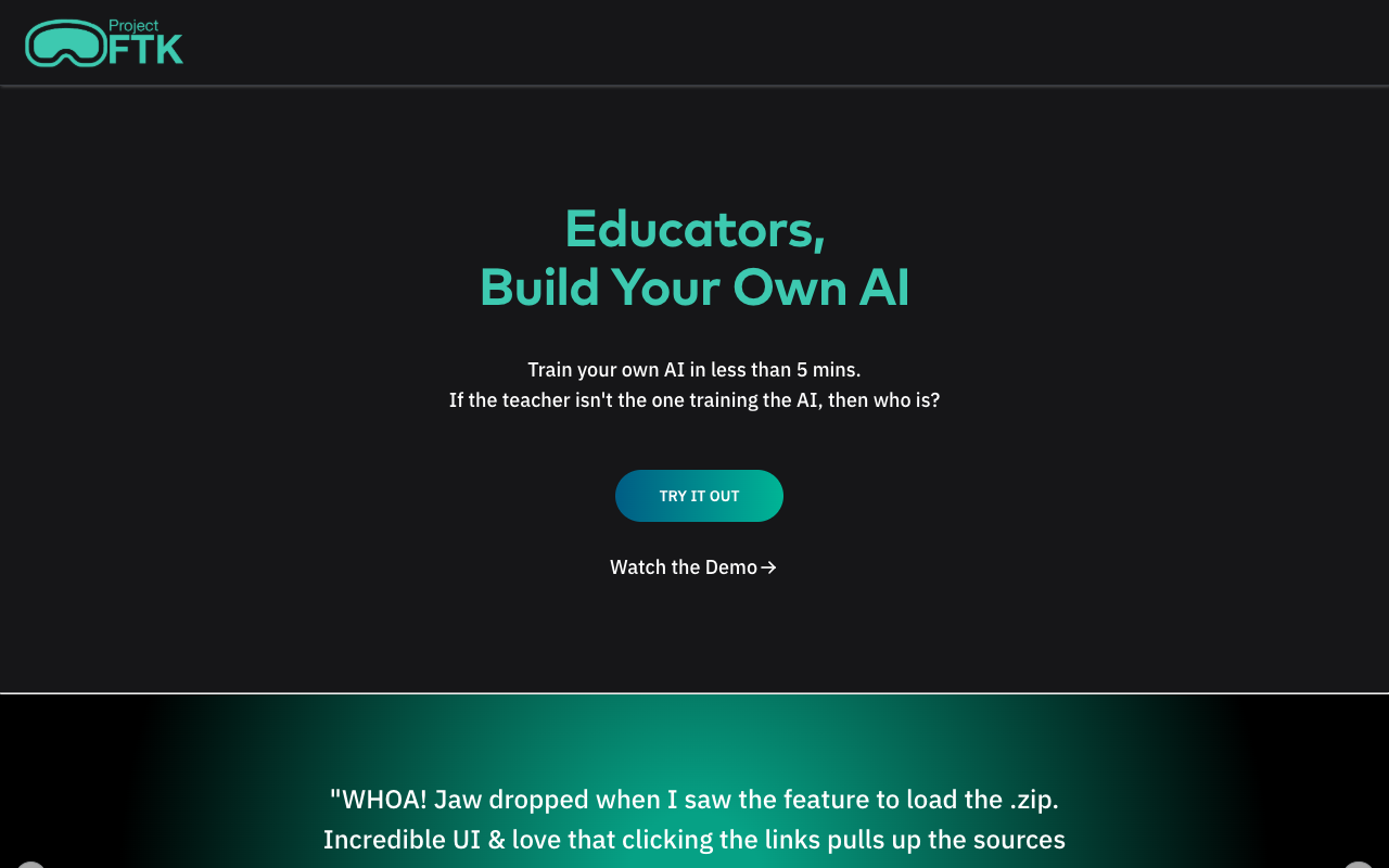 FTK - Empowering Educators to Build Their Own AI