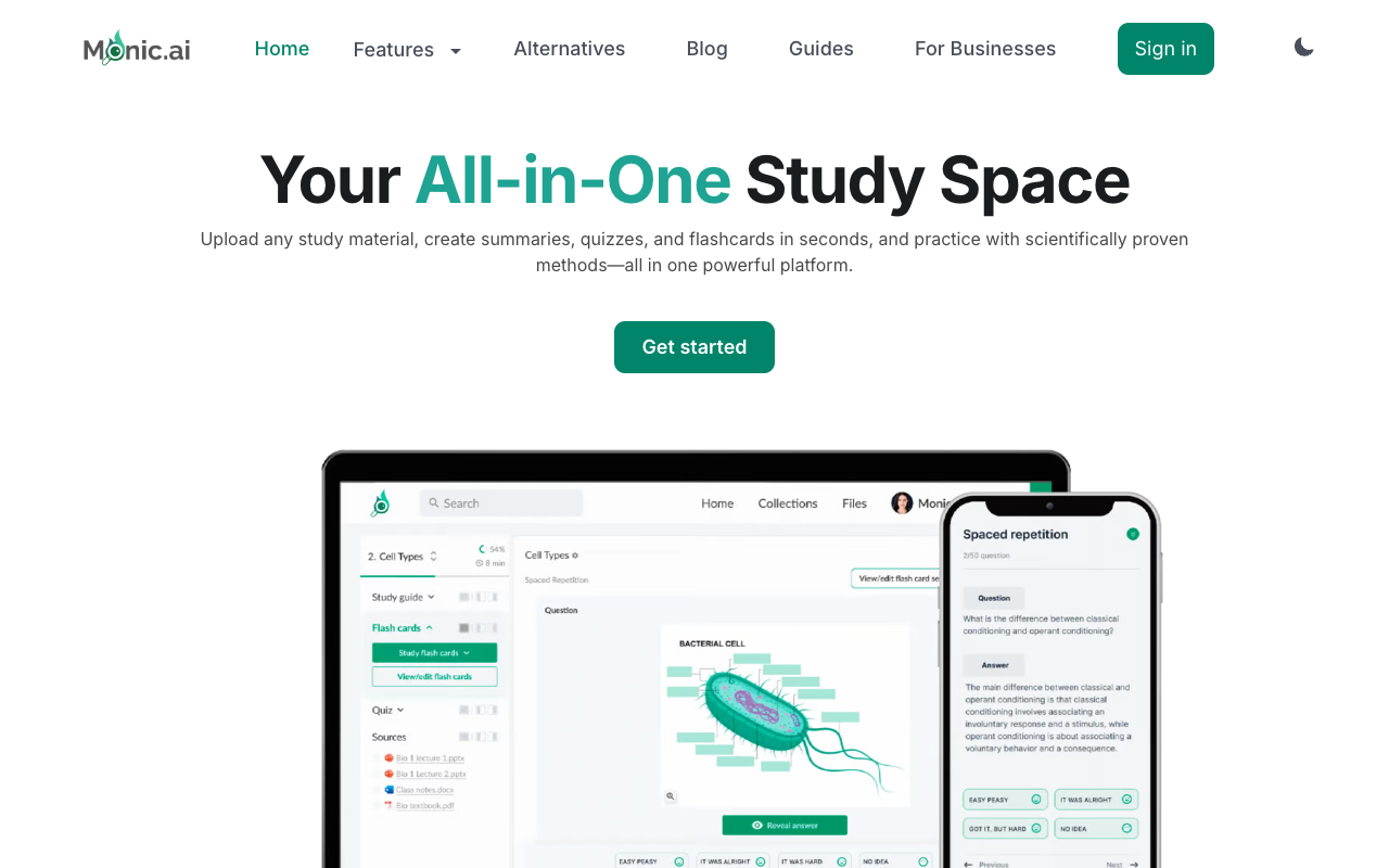 Monic AI - Your All-in-One Study Space AI Education