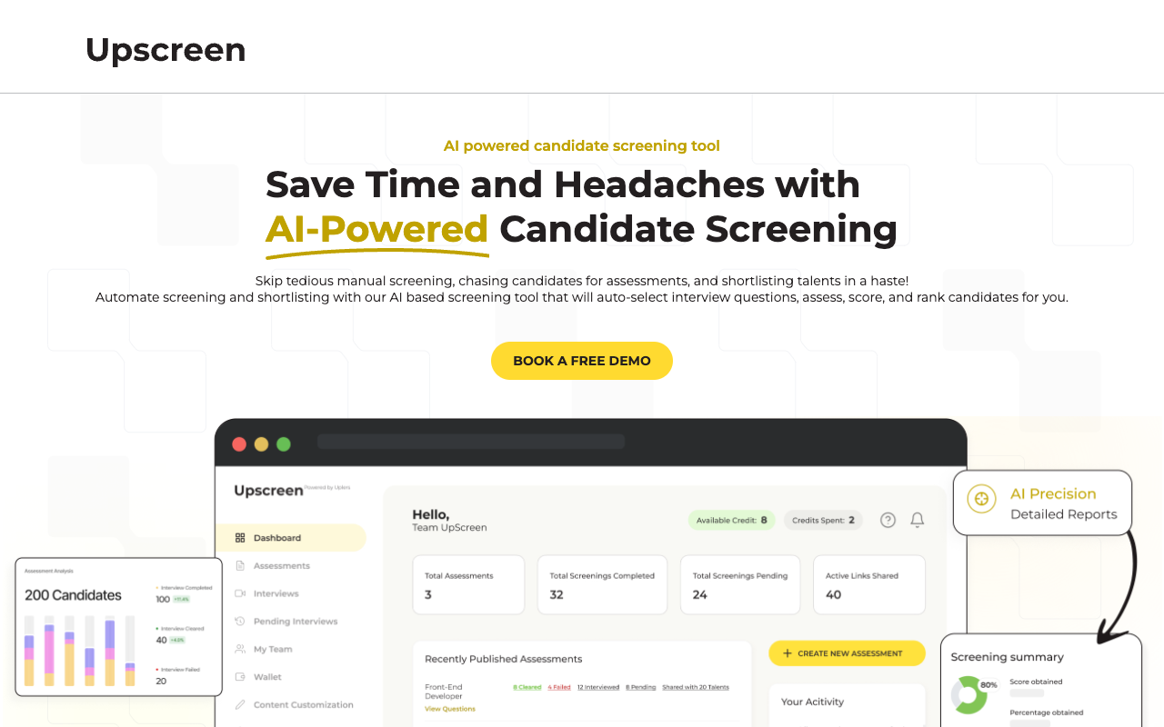 UpScreen AI - Revolutionizing your Screening & Hiring with AI Precision